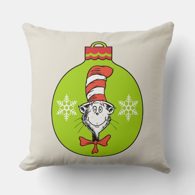 Dr. Seuss | Grinch | Kat in de Hoed Ornament Kussen (Voorkant)