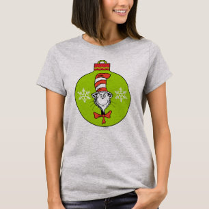 Dr. Seuss Grinch Kat in de Hoed Ornament T-shirt
