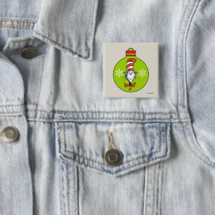 Dr. Seuss   Grinch   Kat in de Hoed Ornament Vierkante Button 5,1 Cm