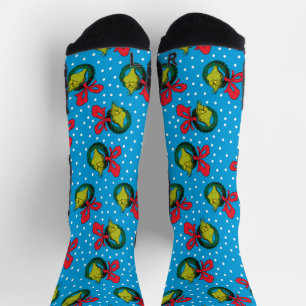 Dr. Seuss   Grinch   Kerstkrans Patroon Sokken