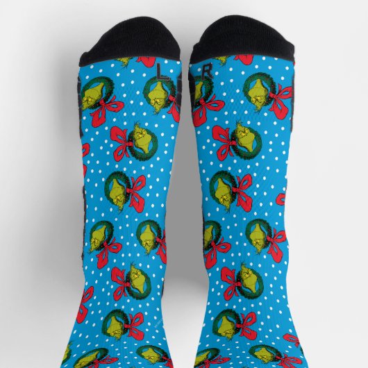 Dr. Seuss | Grinch | Kerstkrans Patroon Sokken (Top)