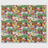 Dr. Seuss | Grinch kleurrijk patroon Cadeaupapier (Vlak)