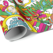 Dr. Seuss | Grinch kleurrijk patroon Cadeaupapier (Rol Hoek)