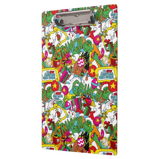 Dr. Seuss | Grinch kleurrijk patroon Klembord (Links)