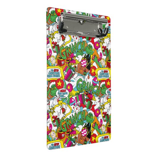 Dr. Seuss | Grinch kleurrijk patroon Mini Klembord (Schuin)