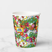 Dr. Seuss | Grinch kleurrijk patroon Papieren Bekers (Achterkant)