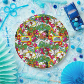 Dr. Seuss | Grinch kleurrijk patroon Papieren Bordje (Feest)