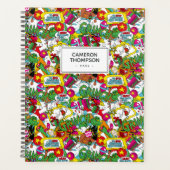 Dr. Seuss | Grinch kleurrijk patroon Planner (Voorkant)