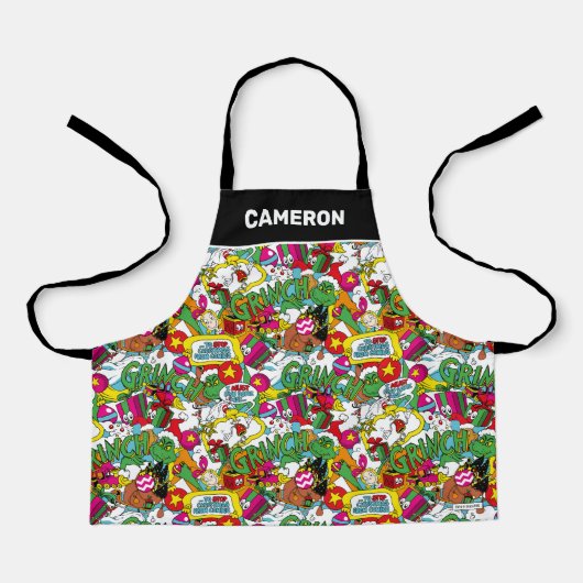 Dr. Seuss | Grinch kleurrijk patroon Schort (Voorkant)