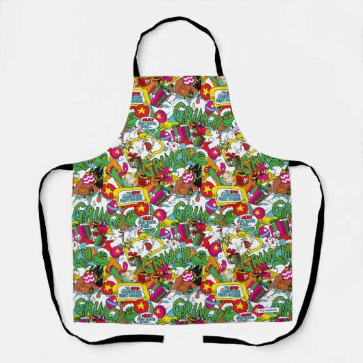 Dr. Seuss | Grinch kleurrijk patroon Schort (Voorkant)