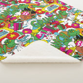 Dr. Seuss | Grinch kleurrijk patroon Sherpa Deken (3/4)