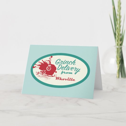 Dr. Seuss | Grinch-levering van Who-ville Feestdagen Kaart (Voorkant)