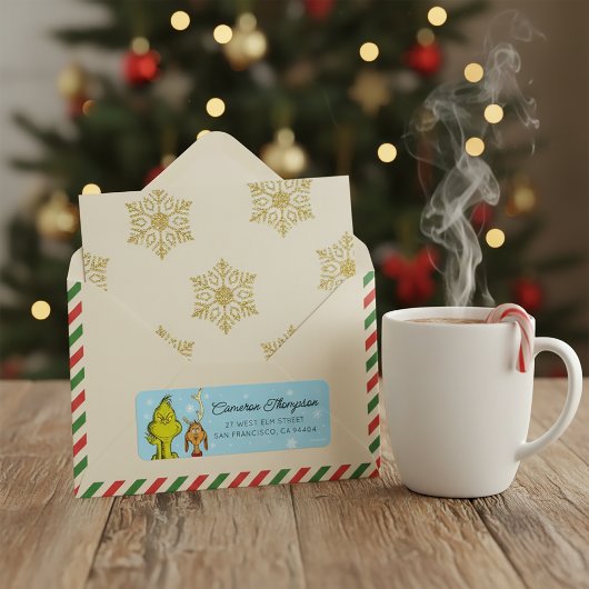 Dr. Seuss | Grinch & Max Winter Verjaardag Etiket