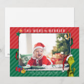Dr. Seuss | Grinch New Baby Fotovakantie Feestdagenkaart (Voorkant / Achterkant)