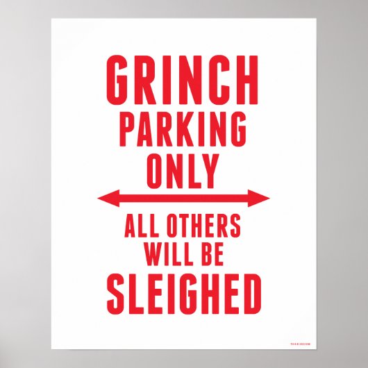 Dr. Seuss | Grinch Parkeren alleen Poster (Voorkant)