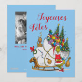 Dr. Seuss | Grinch - Prettig  Feestdagen Foto Feestdagenkaart (Voorkant / Achterkant)