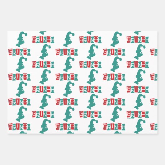 Dr. Seuss | Grinch - rood en groen Inpakpapier Vel (Voorkant)