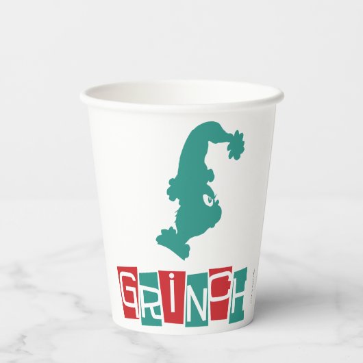 Dr. Seuss | Grinch - rood en groen Papieren Bekers (Achterkant)
