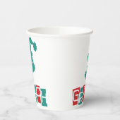 Dr. Seuss | Grinch - rood en groen Papieren Bekers (Links)