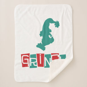 Dr. Seuss   Grinch - rood en groen Sherpa Deken