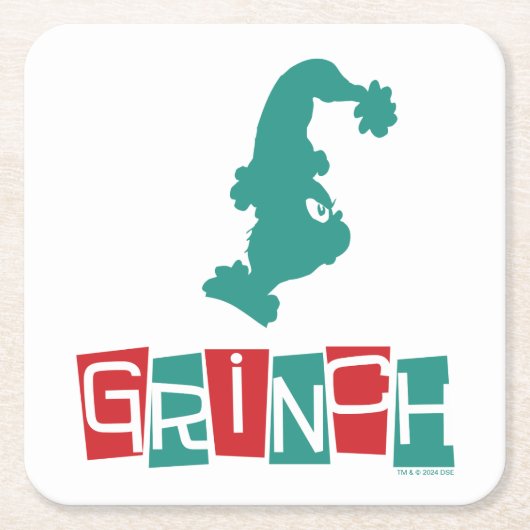 Dr. Seuss | Grinch - Rood & Groen Kartonnen Onderzetters (Voorkant)