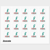 Dr. Seuss | Grinch - Rood & Groen Vierkante Sticker (Vel)