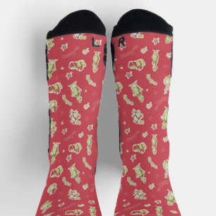 Dr. Seuss   Grinch   Rood kerstpatroon Sokken