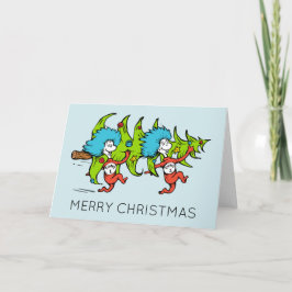 Dr. Seuss | Grinch | Thing One Thing Kerstmis Feestdagen Kaart