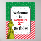 Dr. Seuss | Grinch Verjaardag Welkom Poster (Voorkant)