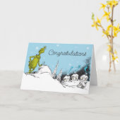 Dr. Seuss | Grinch Winter Baby Gefeliciteerd Kaart (Gele Bloem)