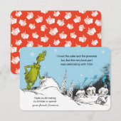 Dr. Seuss | Grinch Winter Verjaardag Bedankt (Voorkant / Achterkant)