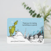 Dr. Seuss | Grinch Winter Verjaardag Bedankt (Staand voorkant)