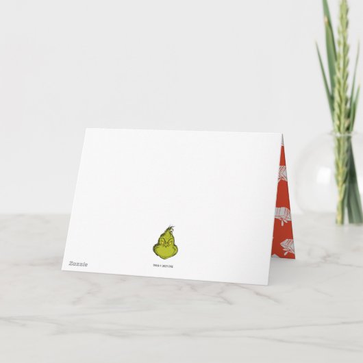 Dr. Seuss | Grinch Winter Verjaardag Bedankt Kaart (Achterkant)