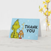 Dr. Seuss | Grinch Winter Verjaardag Bedankt Kaart (Gele Bloem)