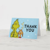 Dr. Seuss | Grinch Winter Verjaardag Bedankt Kaart (Voorkant)