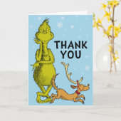 Dr. Seuss | Grinch Winter Verjaardag Bedankt Kaart (Gele Bloem)
