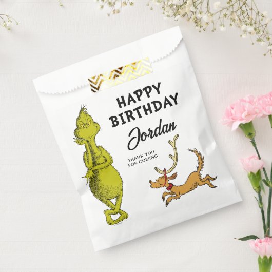 Dr. Seuss | Grinch Winter Verjaardag Bedankzakje (Gezegeld)