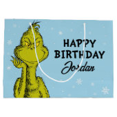Dr. Seuss | Grinch Winter Verjaardag Groot Cadeauzakje (Achterkant)