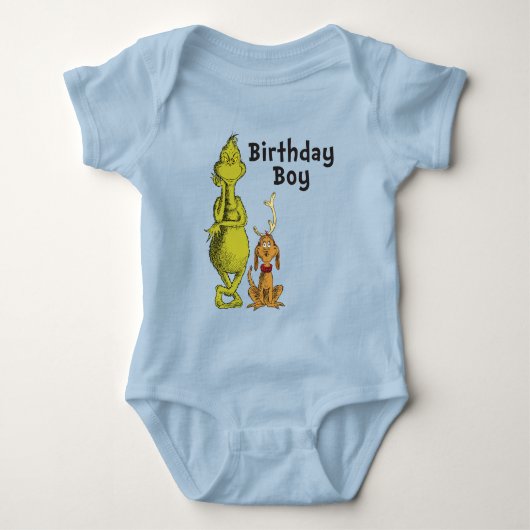 Dr. Seuss | Grinch Winter Verjaardag Romper (Voorkant)