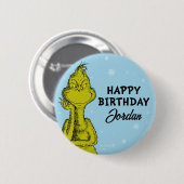 Dr. Seuss | Grinch Winter Verjaardag Ronde Button 5,7 Cm (Voorkant /achterkant)