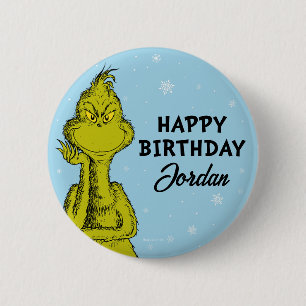 Dr. Seuss Grinch Winter Verjaardag Ronde Button 5,7 Cm