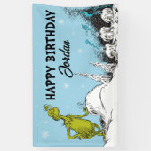 Dr. Seuss | Grinch Winter Verjaardag Spandoek (Verticaal)