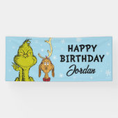 Dr. Seuss | Grinch Winter Verjaardag Spandoek (Horizontaal)
