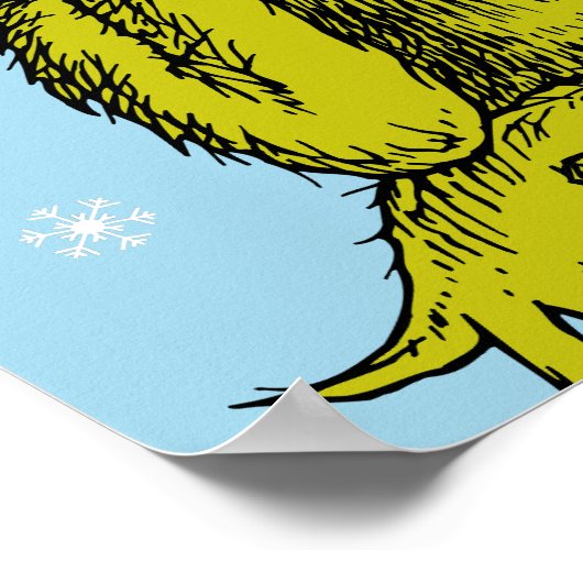 Dr. Seuss | Grinch Winter Verjaardag Welkom Poster (Hoek)