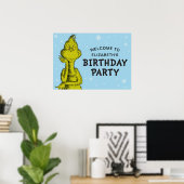 Dr. Seuss | Grinch Winter Verjaardag Welkom Poster (Thuiskantoor)