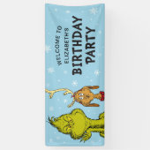 Dr. Seuss | Grinch Winter Verjaardag Welkom Spandoek (Verticaal)