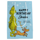 Dr. Seuss | Grinch Winter Verjaardagsgunst Medium Cadeauzakje (Achterkant)