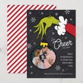 Dr. Seuss | Grinch zwangerschapsaankondiging Kaart (Voorkant / Achterkant)