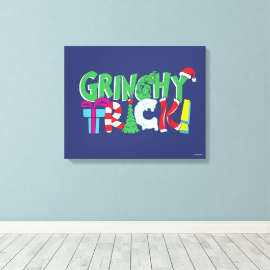 Dr. Seuss | Grinchy Trick Canvas Afdruk (Insitu (Houten vloer))