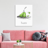 Dr. Seuss | Groen Eet Ham Canvas Afdruk (Insitu (Woonkamer))